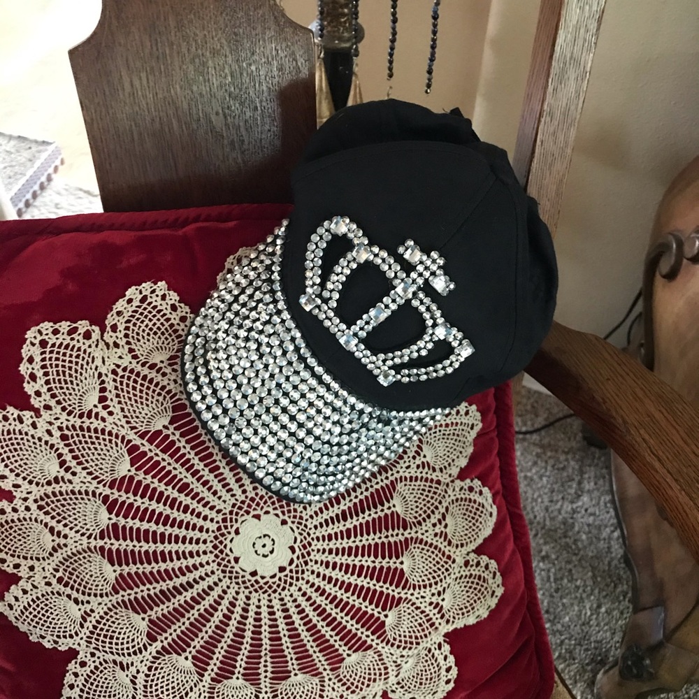 Blinged out baseball cap